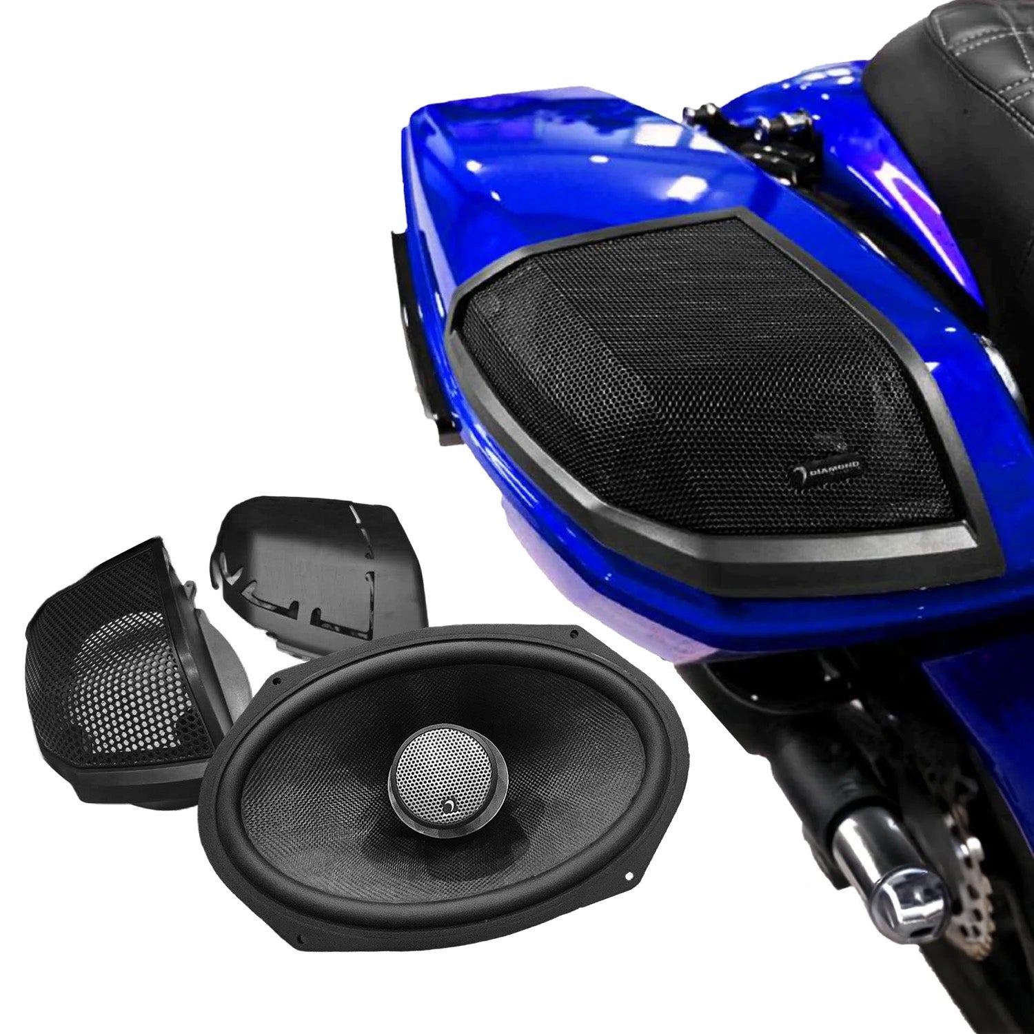 MSHXM812F2BKLK24 2024+ Cut-In Speaker Lid Kit with HXM812F2BK 8x12" Waterproof 2-Way Speakers (2Ω)