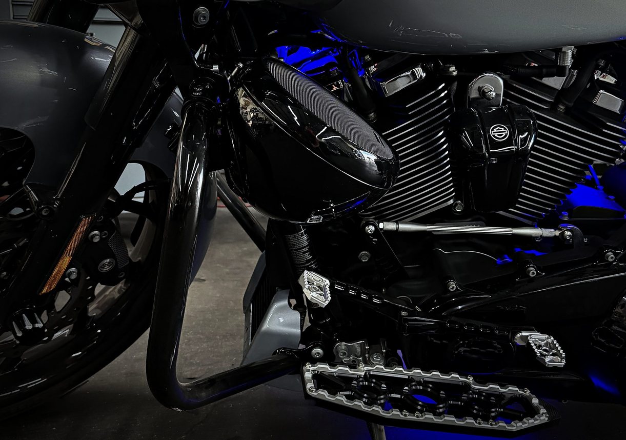AMS speaker pod on a Harley
