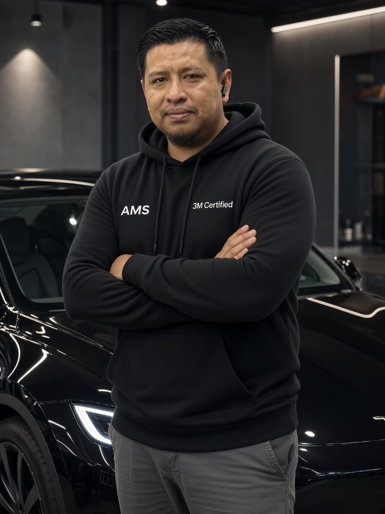 Alex, 3M certified window tinter at Audio MotorSports